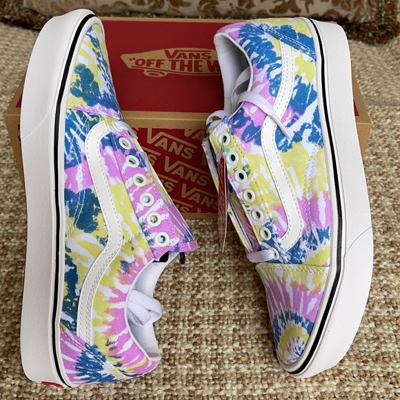 Vans Comfycush Old Skool Tie-Dye Orchid/Trwht WMNS - Picture 2 of 16
